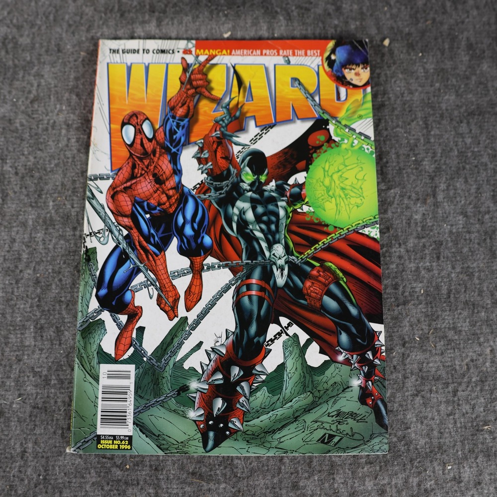 Vintage Wizard Magazine 60 Spider-Man Spawn Cover Comic Price Guide Oct 1996 USA